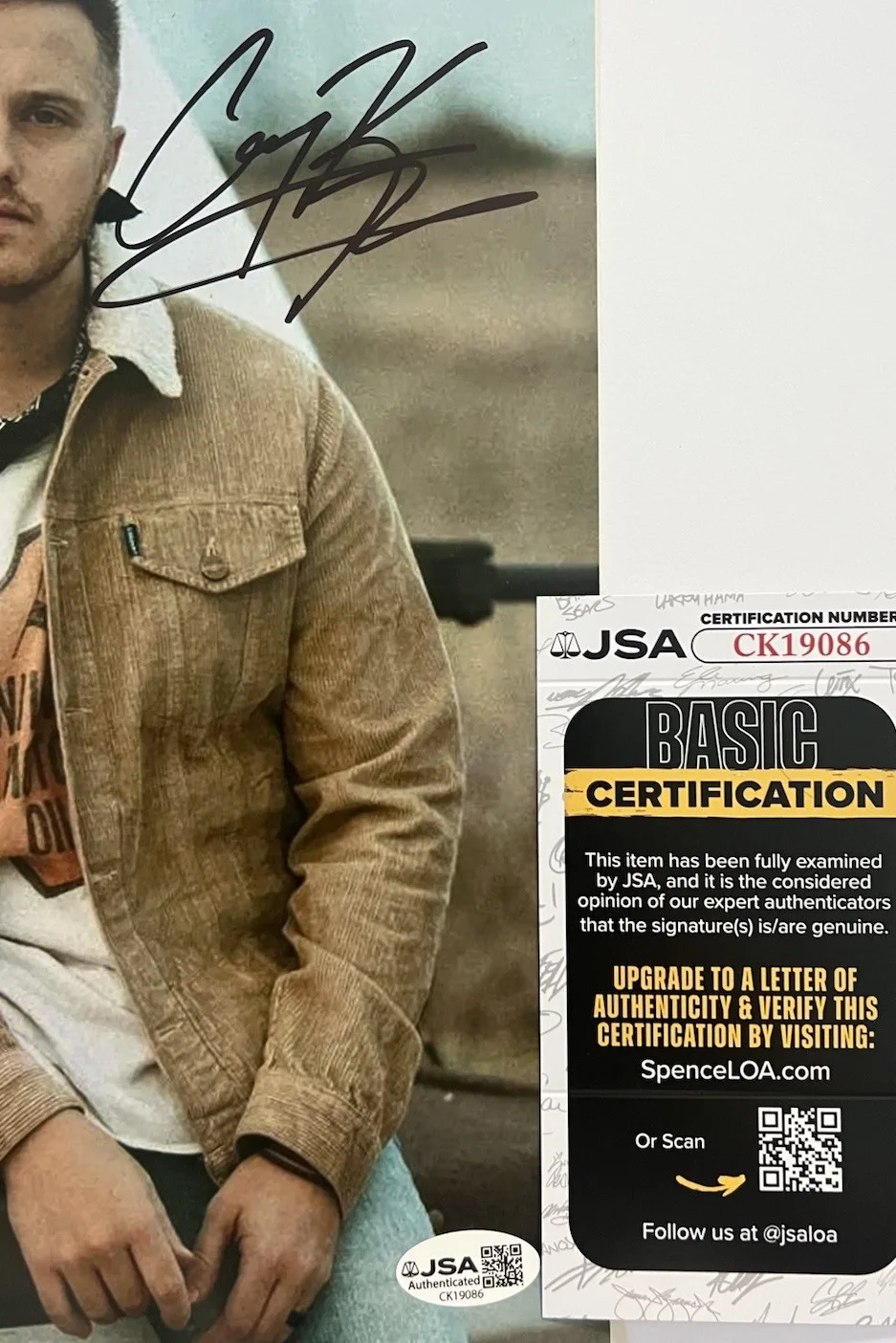 Corey Kent Signed Autographed 8x10 Photo Country Music Star Wild As Her JSA COA, изображение 2