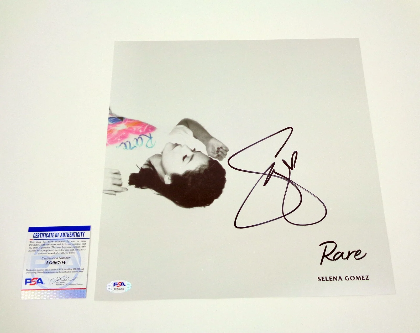 Selena Gomez — Selena Gomez Rare Signed Autograph Record Cover Poster PSA/DNA COA