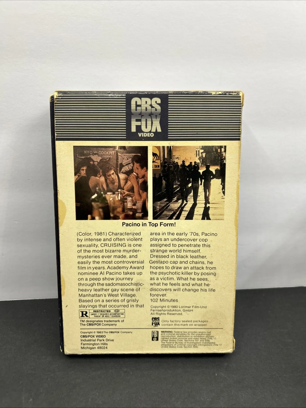 William Friedkin — SIGNED BY DIRECTOR WILLIAM FRIEDKIN CRUISING VHS TAPE, image 3