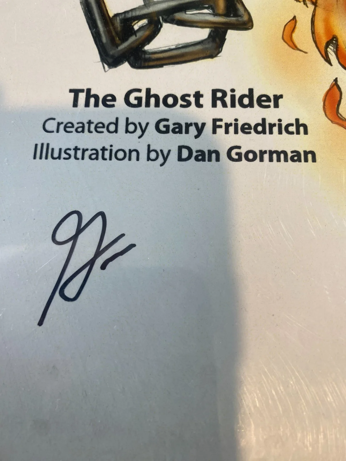 Gary Friedrich — Gary Friedrich Autographed 11 x 17 Lithograph print - Creator of Ghost Rider, изображение 2