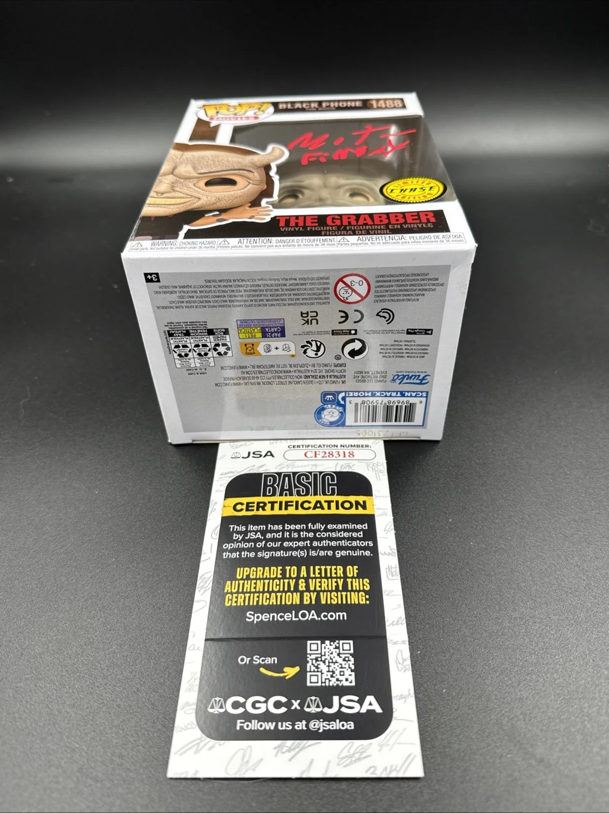 Mason Thames — Mason Thames signed Black Phone Grabber Funko Pop! #1488 CHASE JSA Ethan Hawke, image 5