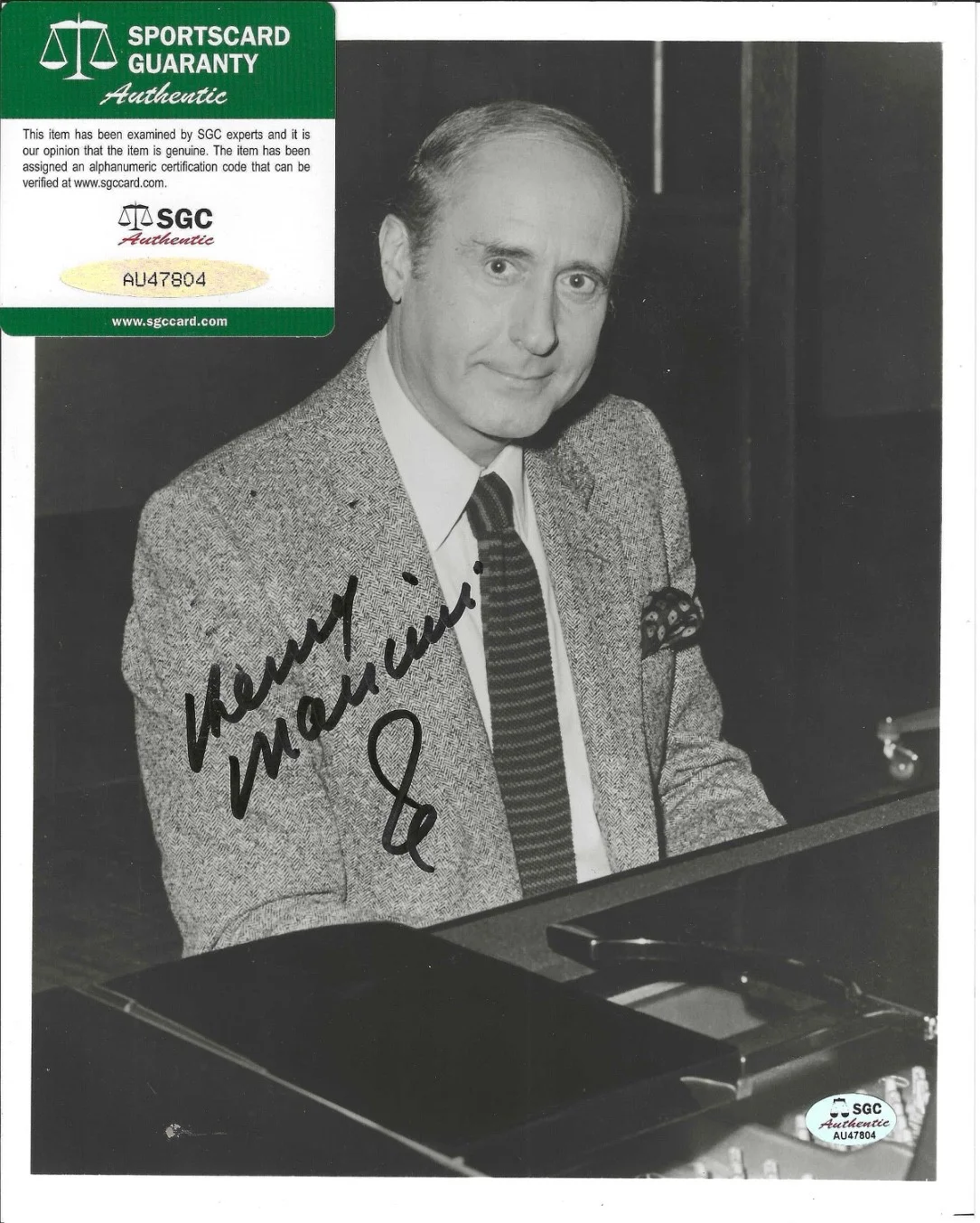 Henry Mancini — d1994 Henry Mancini signed 8x10 Photo - Theme Composer - AUTHENTICATED