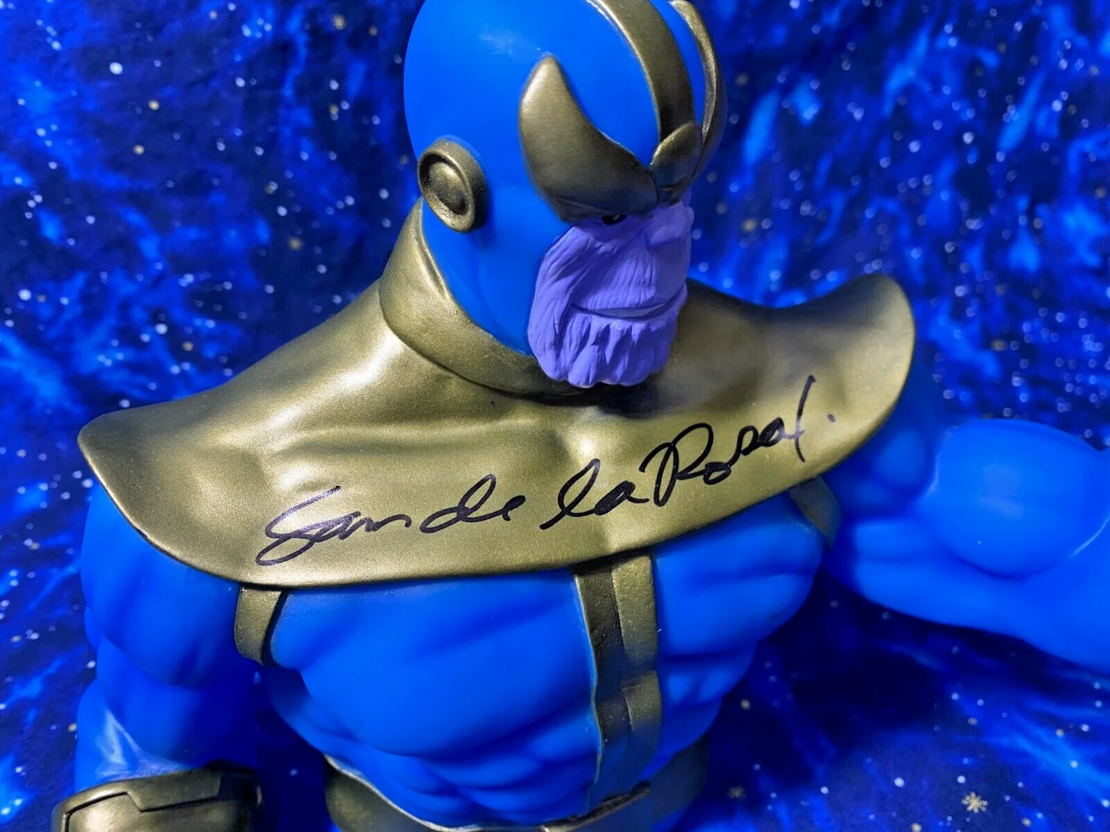 Sam de la Rosa Autographed Thanos Bust Coin Bank Marvel Comics Artist, image 2