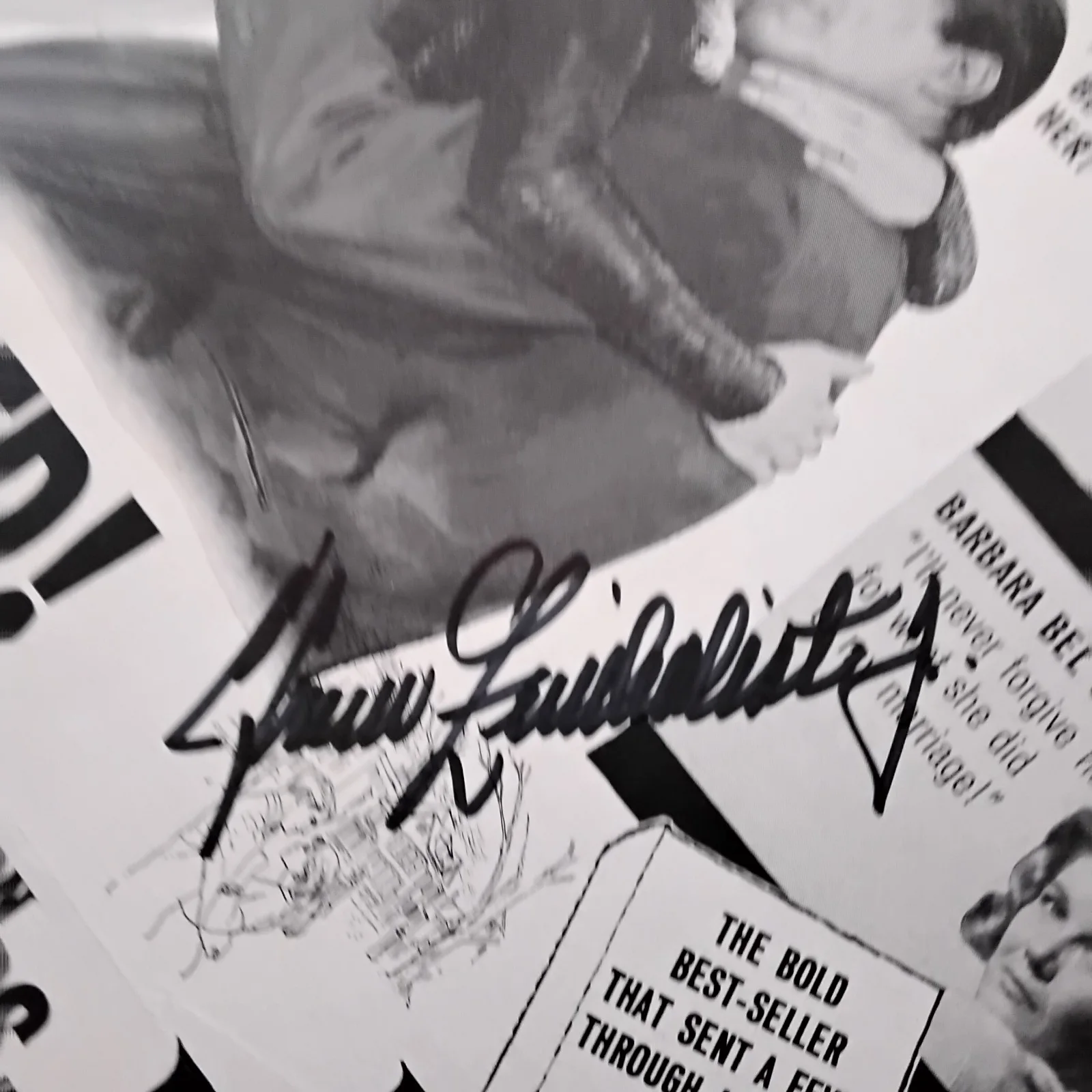 Efrem Zimbalist Jr SIGNED 1961 Movie Ad By Love Possessed Lana Turner Hamilton, изображение 5