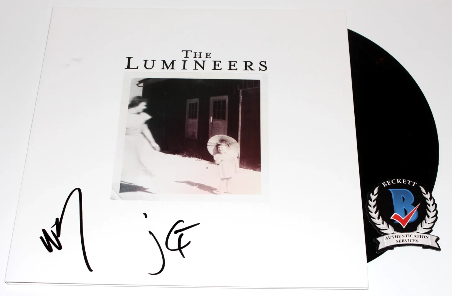 THE LUMINEERS BAND SIGNED SELF TITLED ALBUM VINYL RECORD BECKETT COA WESLEY x2, изображение 2