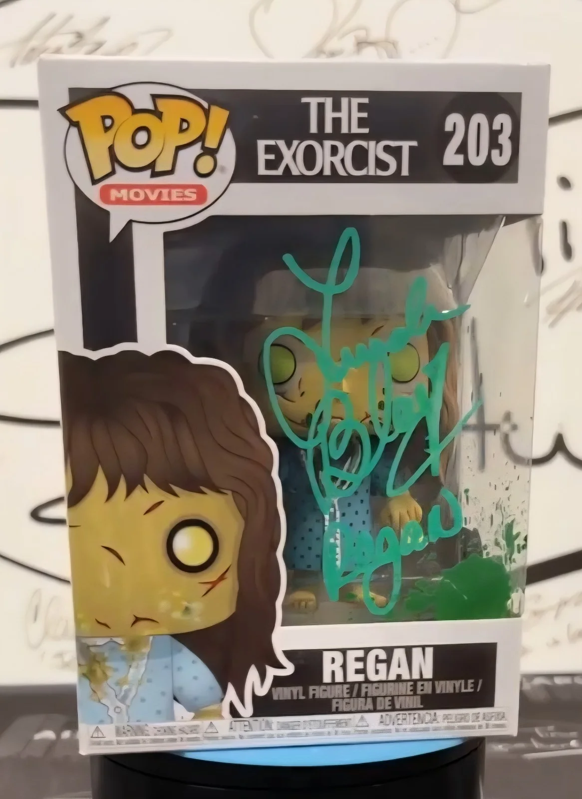 LINDA BLAIR — LINDA BLAIR SIGNED REGAN POP FUNKO FIGURE THE EXORCIST MOVIE BECKETT BAS COA, изображение 3