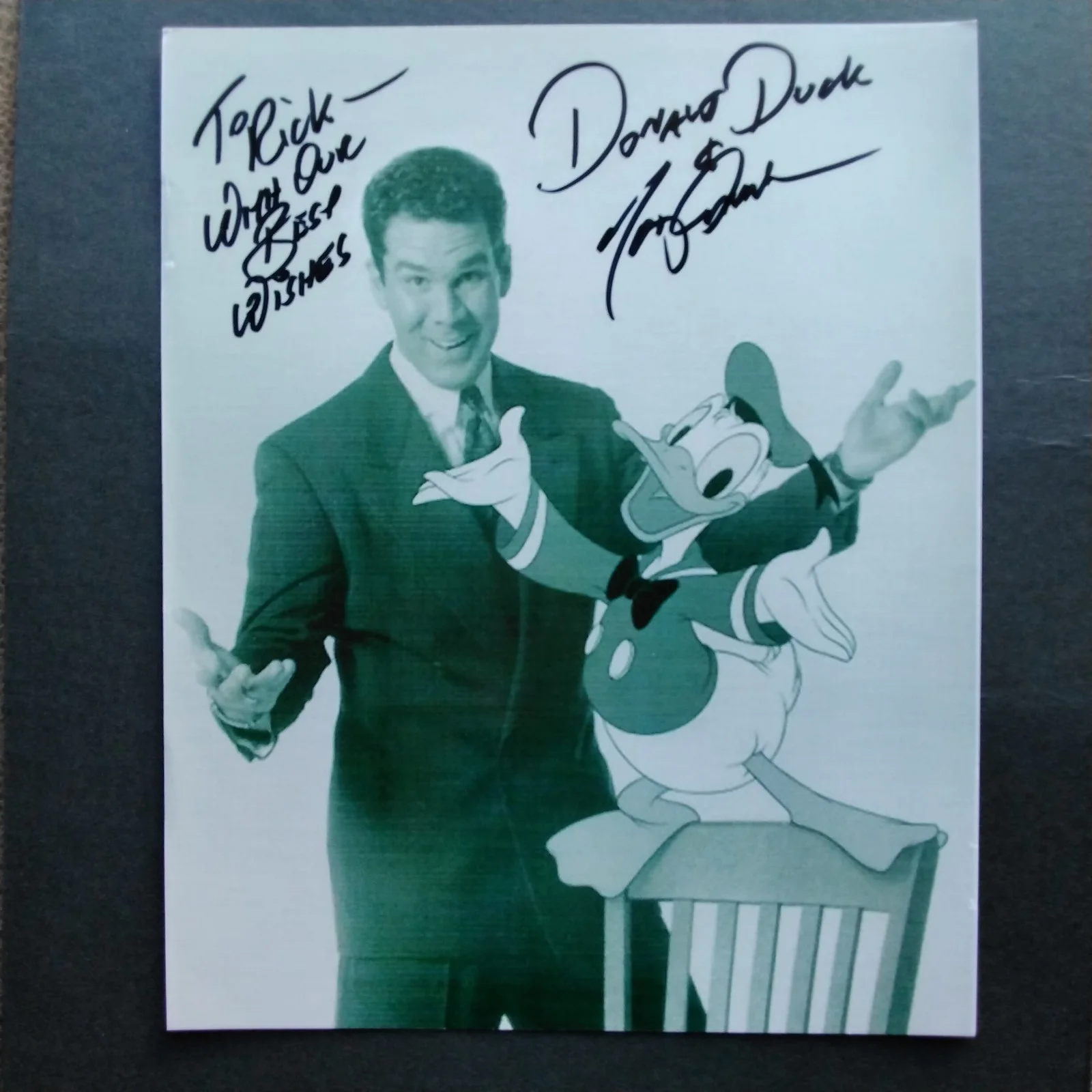 Tony Anselmo SIGNED 8x10 Photo Donald Duck Voice Actor Disney Animator, изображение 2