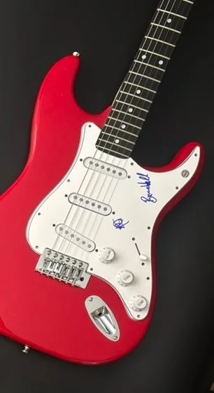 GFA Bruce Hall & Neal Doughty * REO SPEEDWAGON * Band Signed Electric Guitar COA, image 3