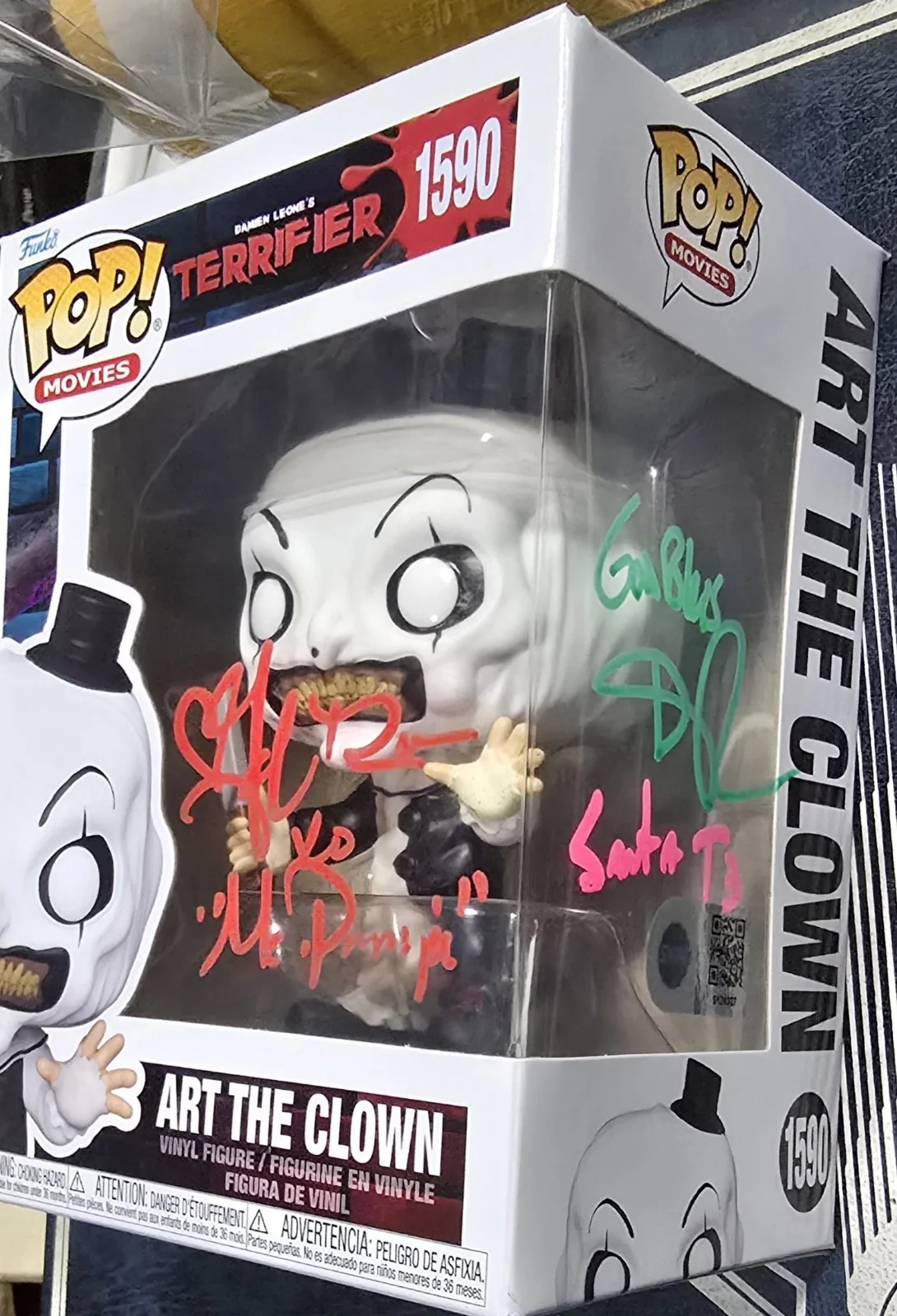 Felissa Rose & Dan Roebuck — Terrifier Double Signed Felissa Rose & Dan Roebuck Funko Pop Art The Clown SWAU