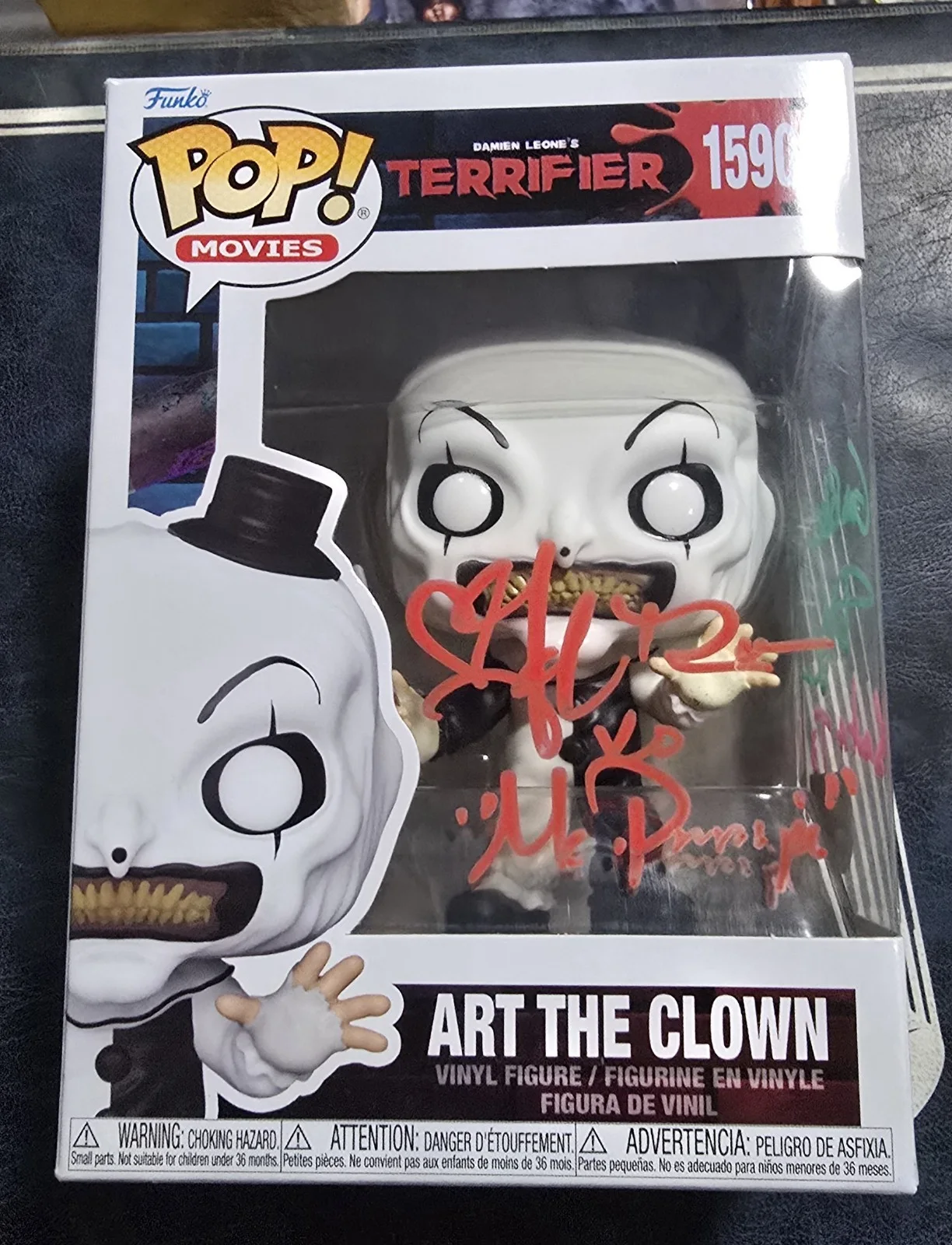 Felissa Rose, Dan Roebuck — Terrifier Double Signed Felissa Rose & Dan Roebuck Funko Pop Art The Clown SWAU, изображение 2