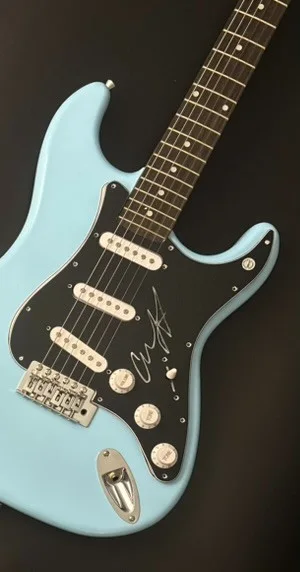 GFA Queen Band Singer * ADAM LAMBERT * Signed Electric Guitar PROOF COA, image 2