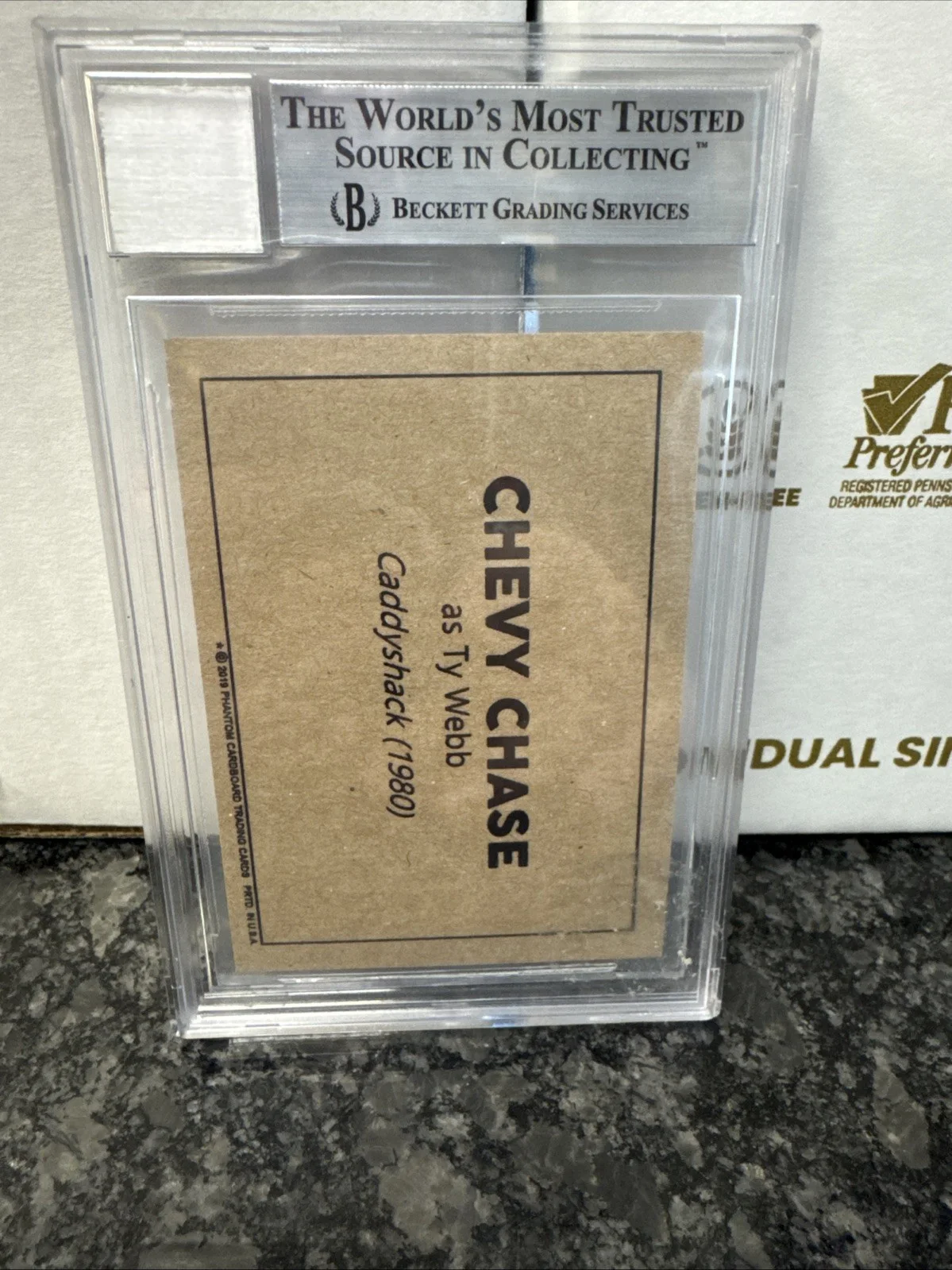 Chevy Chase — Chevy Chase Autographed Ty Webb Custom Card BGS Authenticated Auto 10, image 3
