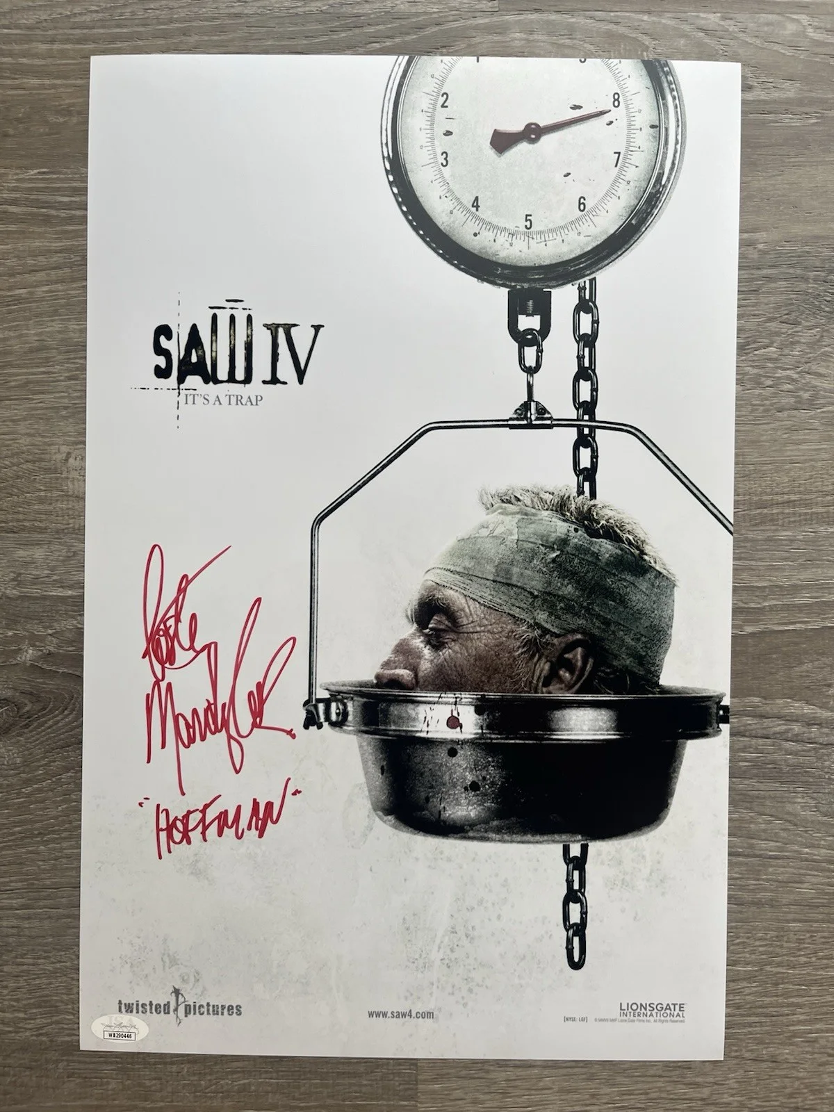 Costas Mandylor — Costas Mandylor Signed Saw IV 11x17 Photo JSA COA Detective Hoffman Jigsaw, image 2