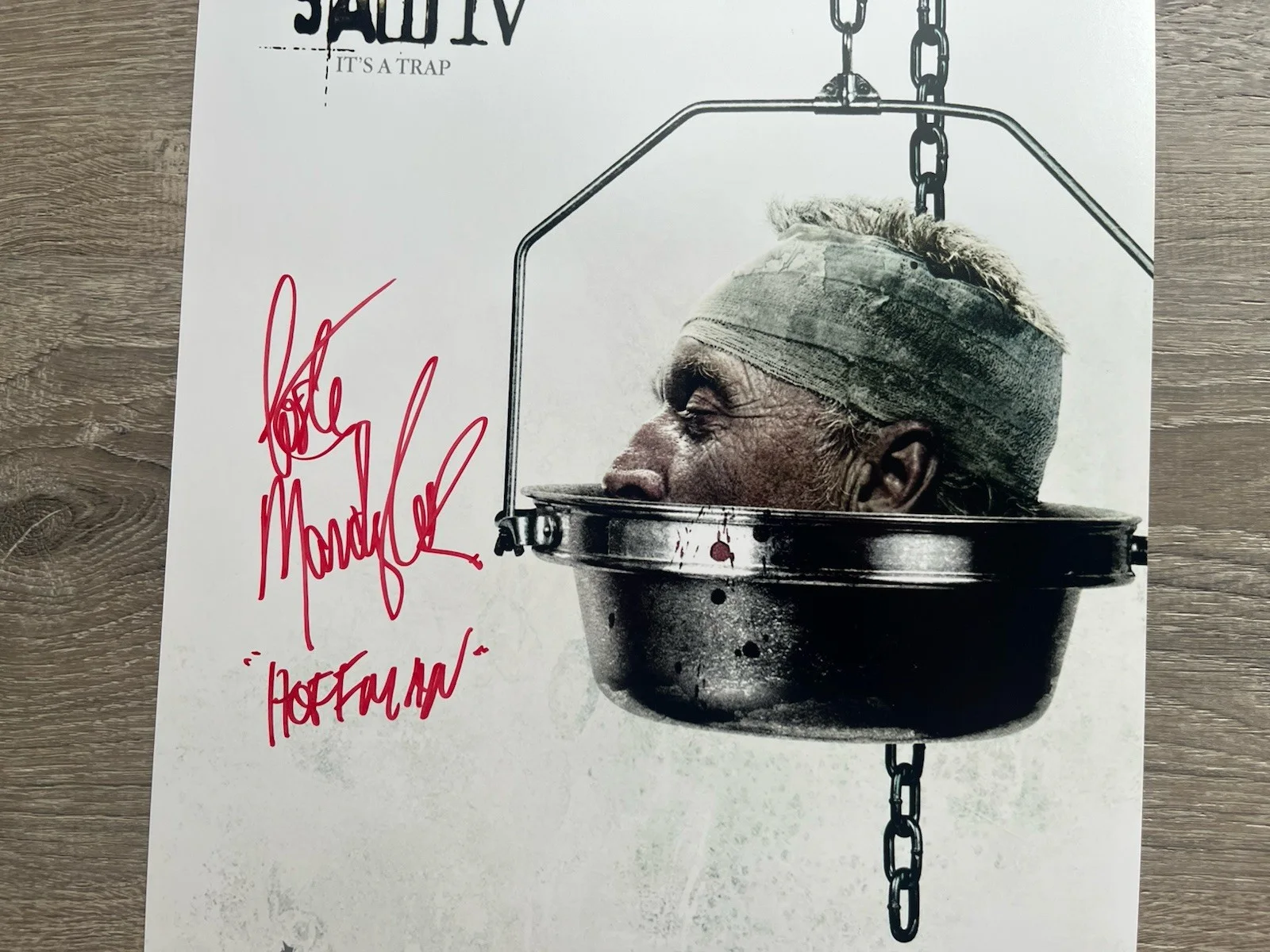 Costas Mandylor — Costas Mandylor Signed Saw IV 11x17 Photo JSA COA Detective Hoffman Jigsaw, image 3