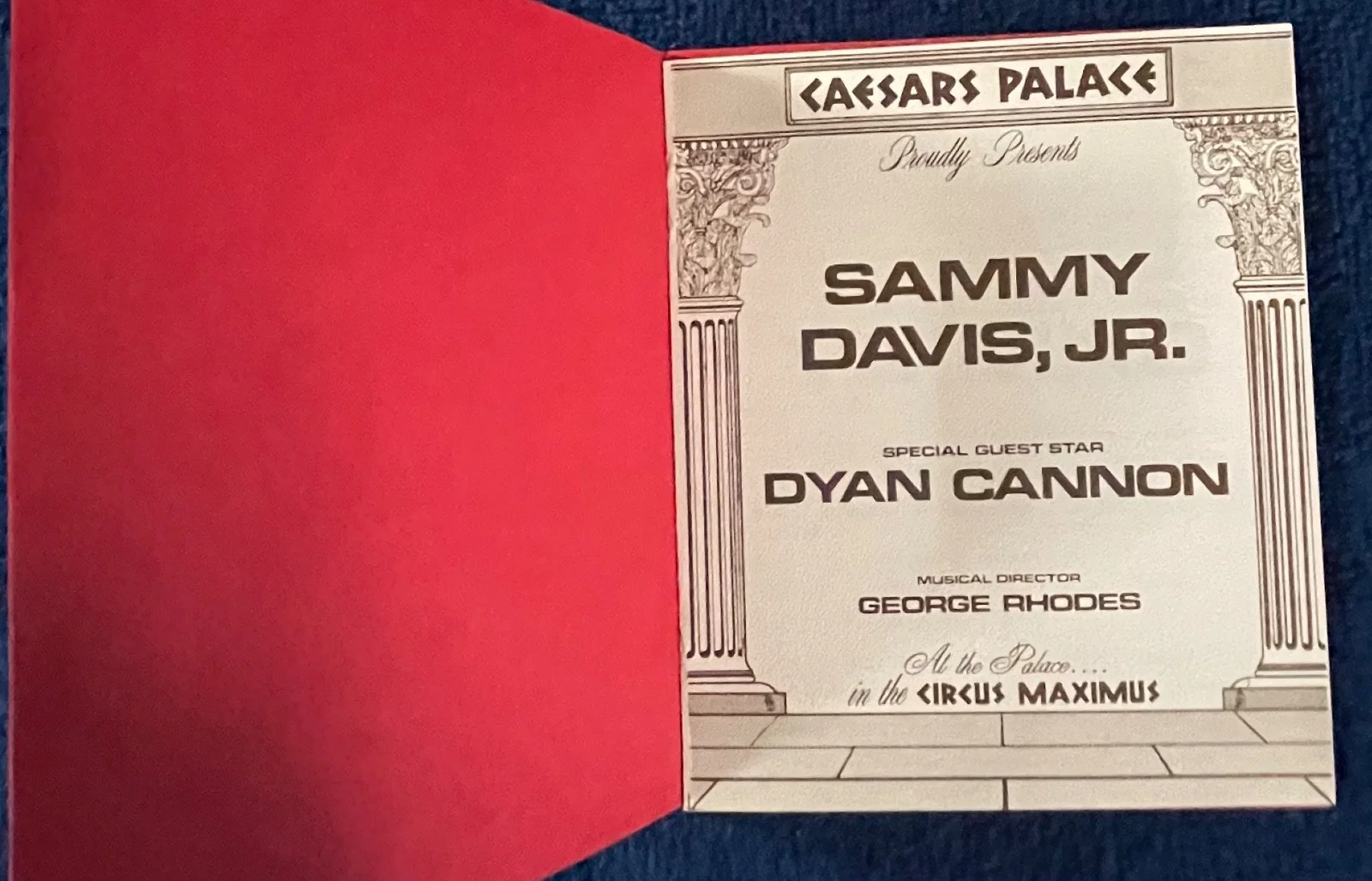 Sammy Davis Jr. Personal Telegram and Show table card- 1974 opening show Caesars, изображение 3