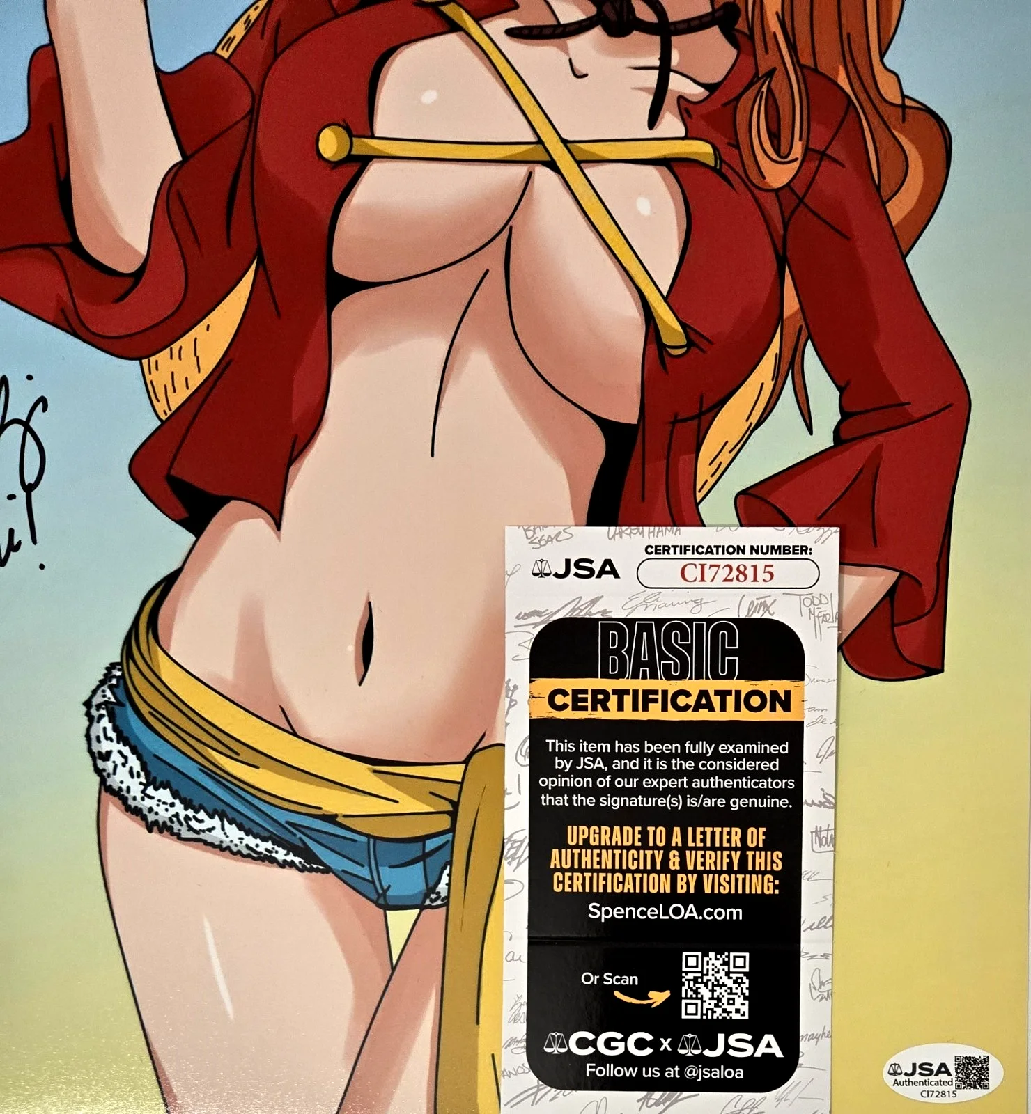 Luci Christian — Nami One Piece Signed Photo Luci Christian Autograph 11x14 Anime JSA COA 815, изображение 2