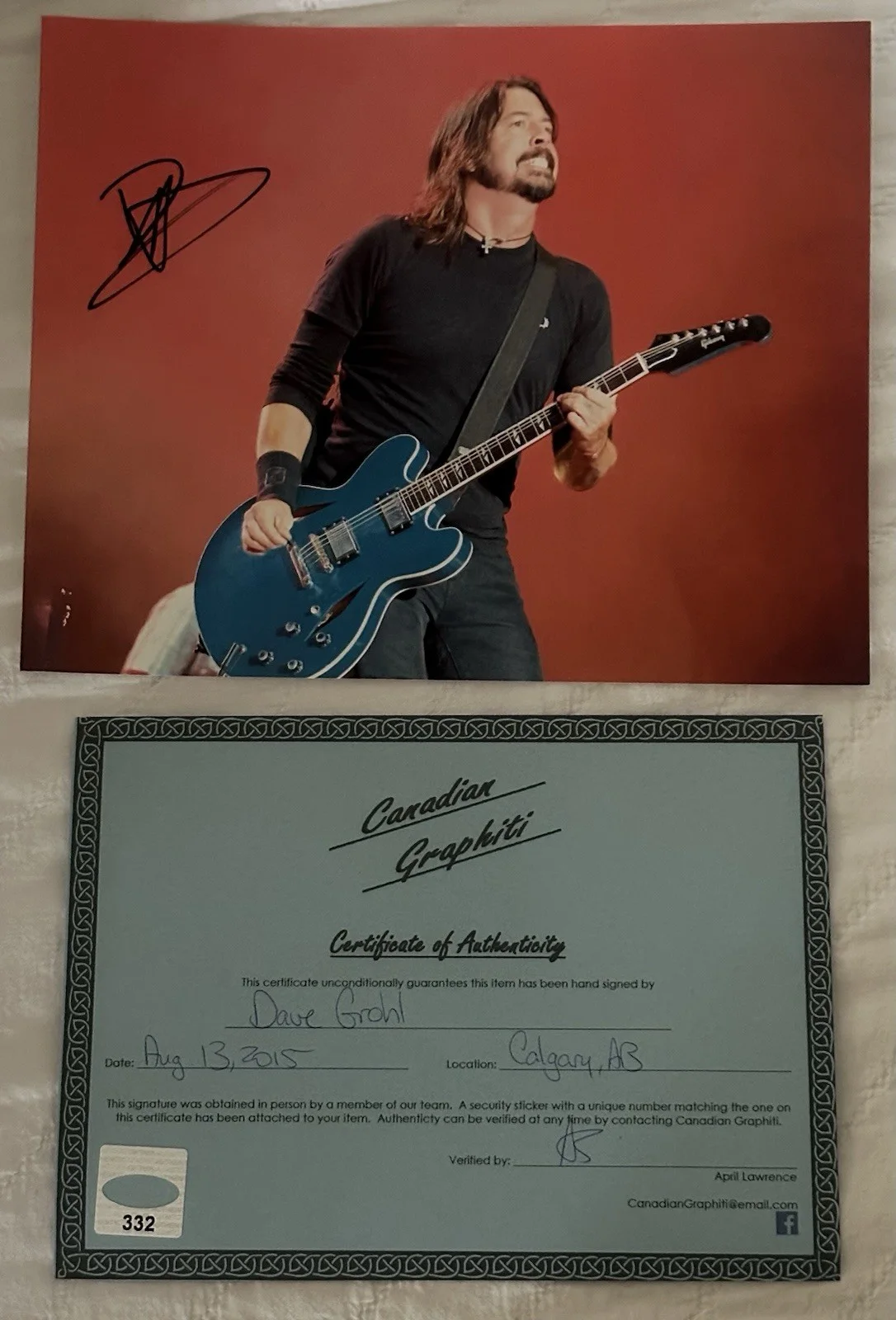 Dave Grohl Signed 8X10 Photo – Foo Fighters / Nirvana – Autographed – COA, изображение 3