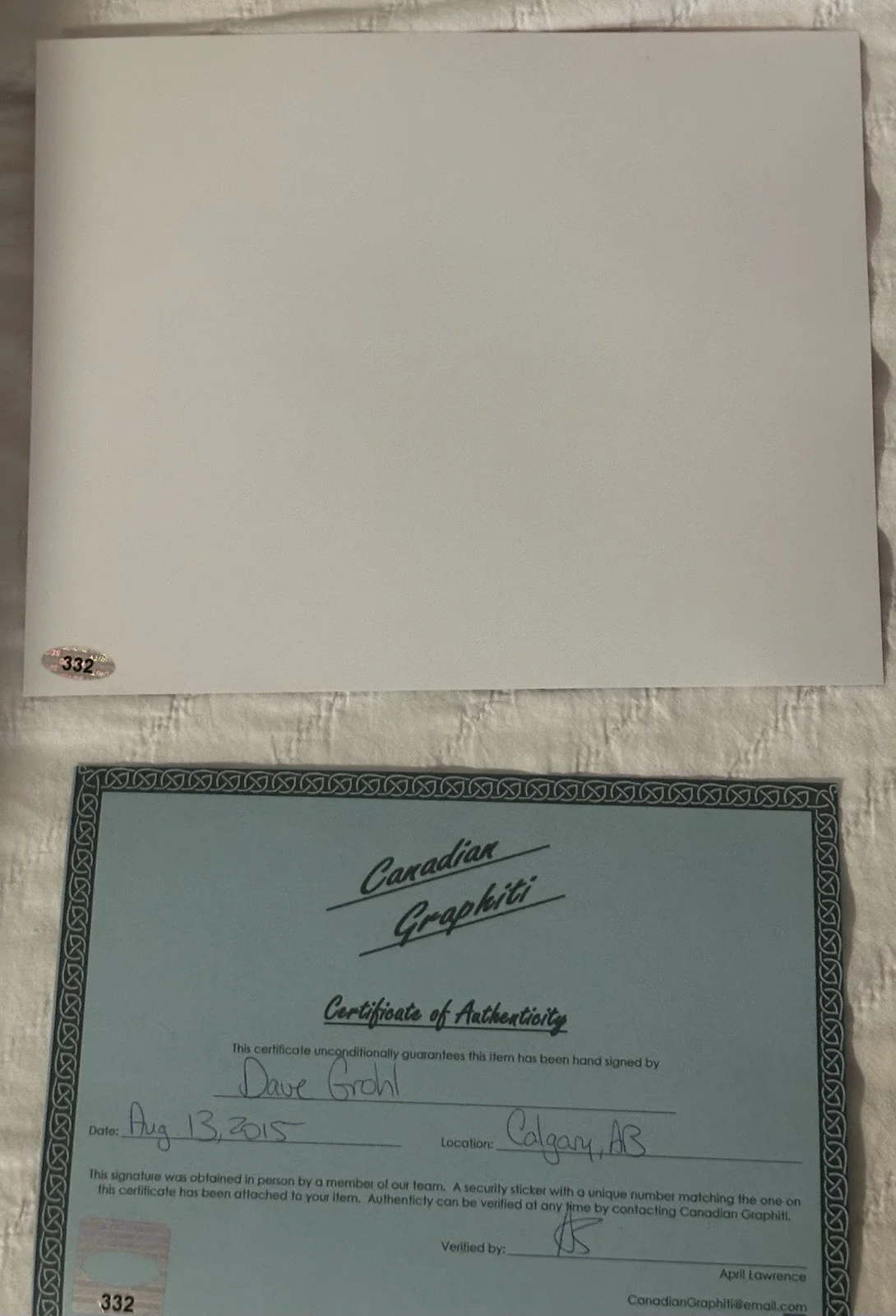 Dave Grohl Signed 8X10 Photo – Foo Fighters / Nirvana – Autographed – COA, изображение 5