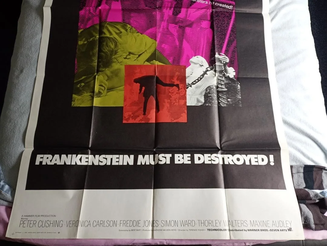 FRANKENSTEIN MUST BE DESTROYED ( 3-sheet ) poster, image 3