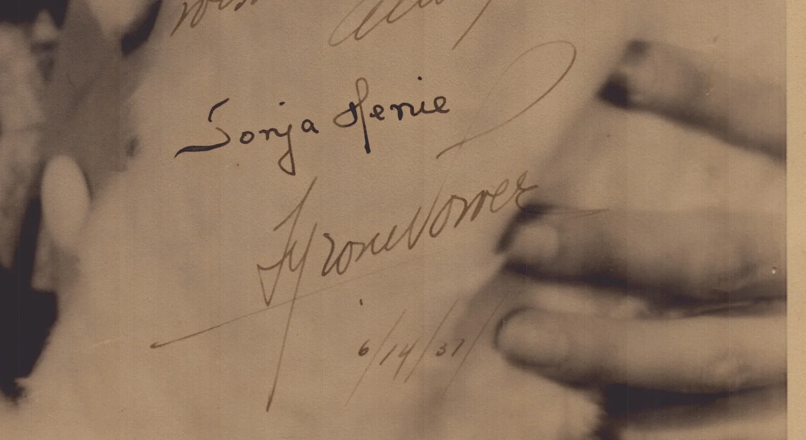 Tyrone Power, Sonja Henie — TYRONE POWER - AUTOGRAPHED INSCRIBED PHOTOGRAPH 06/14/1937 WITH CO-SIGNERS, image 2