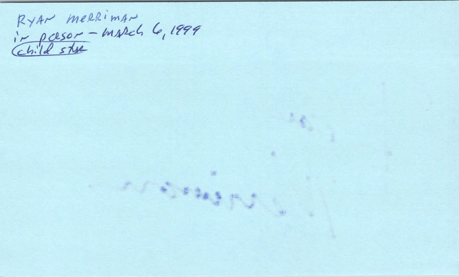 Ryan Merriman — Ryan Merriman Signed 3x5 Index Card Pretty Little Liars Autographed, изображение 2