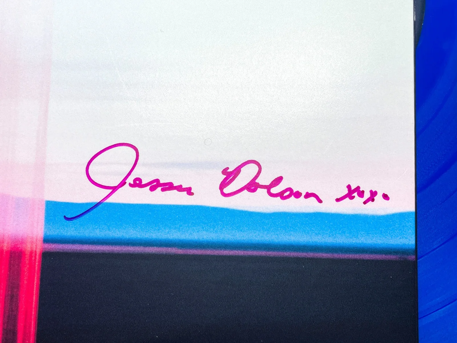DEEP SEA DIVER Band Signed BILLBOARD HEART Blue Vinyl Album JSA Jessica Dobson, изображение 4