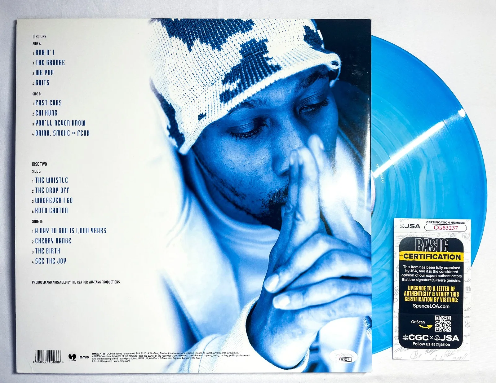 RZA Signed BIRTH OF A PRINCE RSD Blue Smoke Vinyl Album EXACT Proof JSA, изображение 4