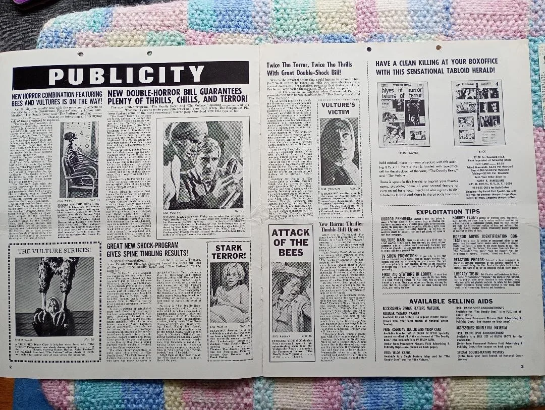 THE DEADLY BEES / THE VULTURE pressbook, image 4