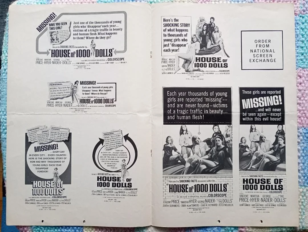 HOUSE OF 1000 DOLLS pressbook, image 3