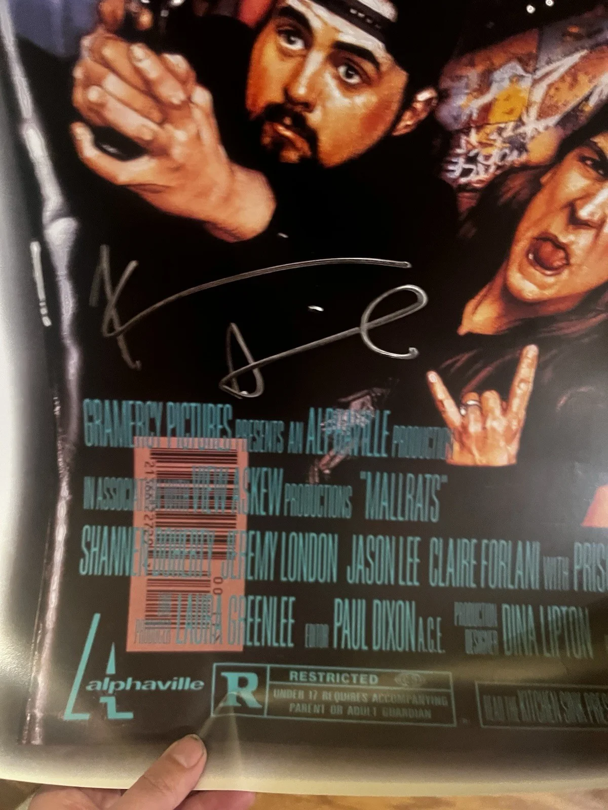 Kevin Smith, Jason Mewes — Kevin Smith Jason Mewes Signed Mallrats 27x40 Poster Beckett Bas, изображение 3