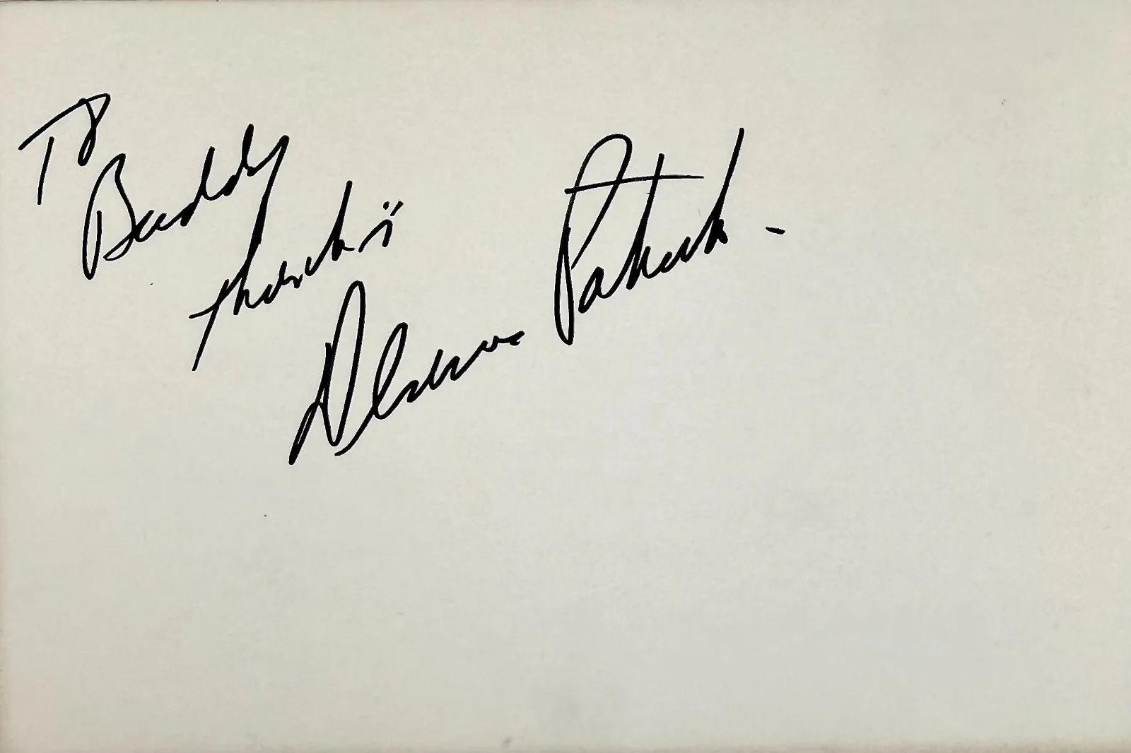 Dennis Patrick — DENNIS PATRICK Signed Autographed 4x 6 INDEX CARD House of Dark Shadows SOMERSET, изображение 4