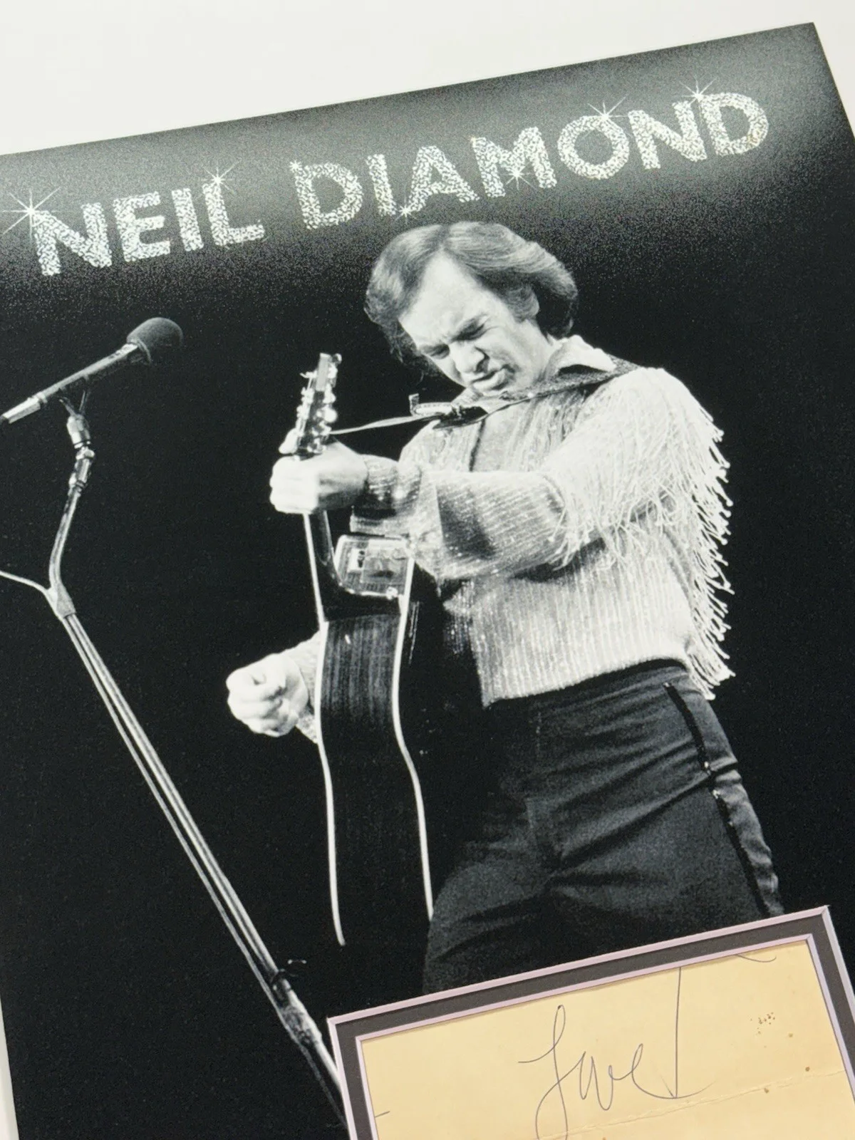 💎 NEIL DIAMOND 💎 Signed Vintage Autograph 1967 Display 12x18” PSA DNA Vinyl, изображение 3