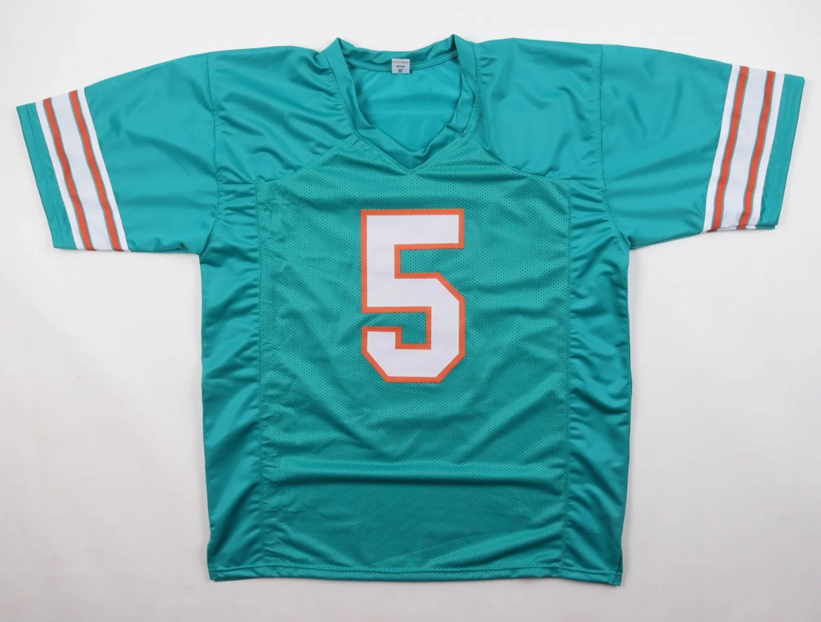 Sean Young / Lt. Lois Einhorn / Ray Finkle — Sean Young Signed Jersey Inscribed "Ray Finkle" (JSA) Ace Ventura / Dolphins, image 3