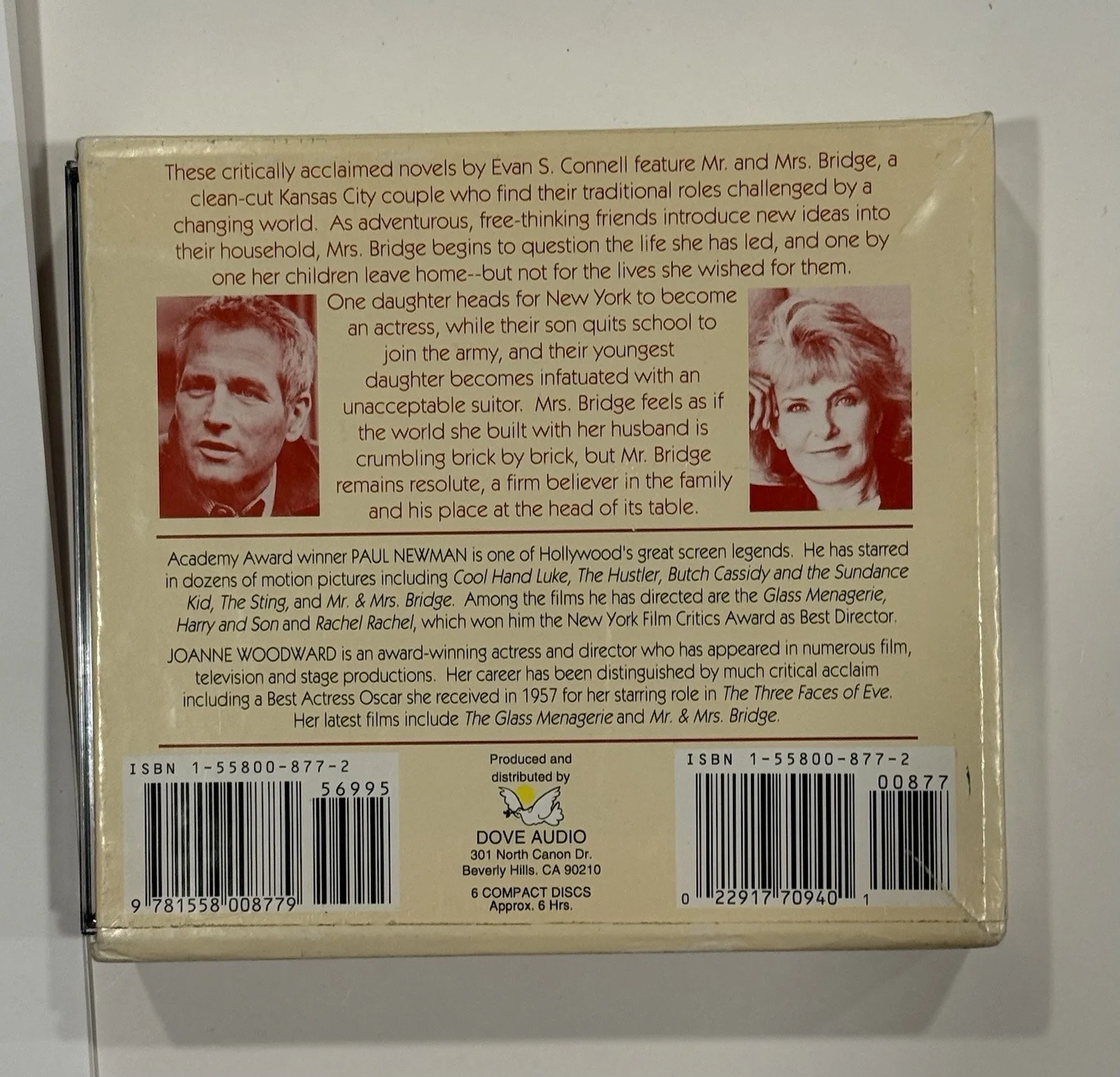 Paul Newman — Paul Newman & Joanne Woodward Signed Audiobook Case Mr & Mrs Bridge Beckett LOA, изображение 5