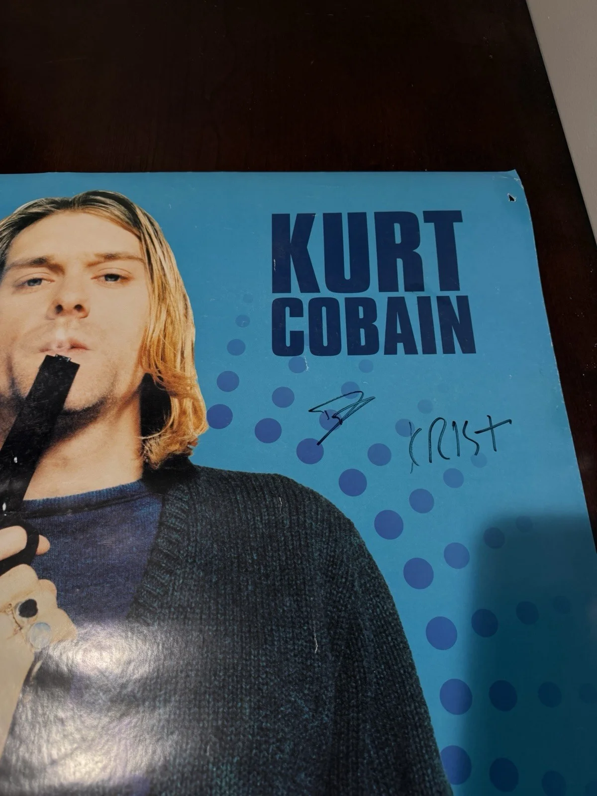 Original Nirvana Poster Signed by Dave Grohl and Krist Novoselic Autographed, image 2