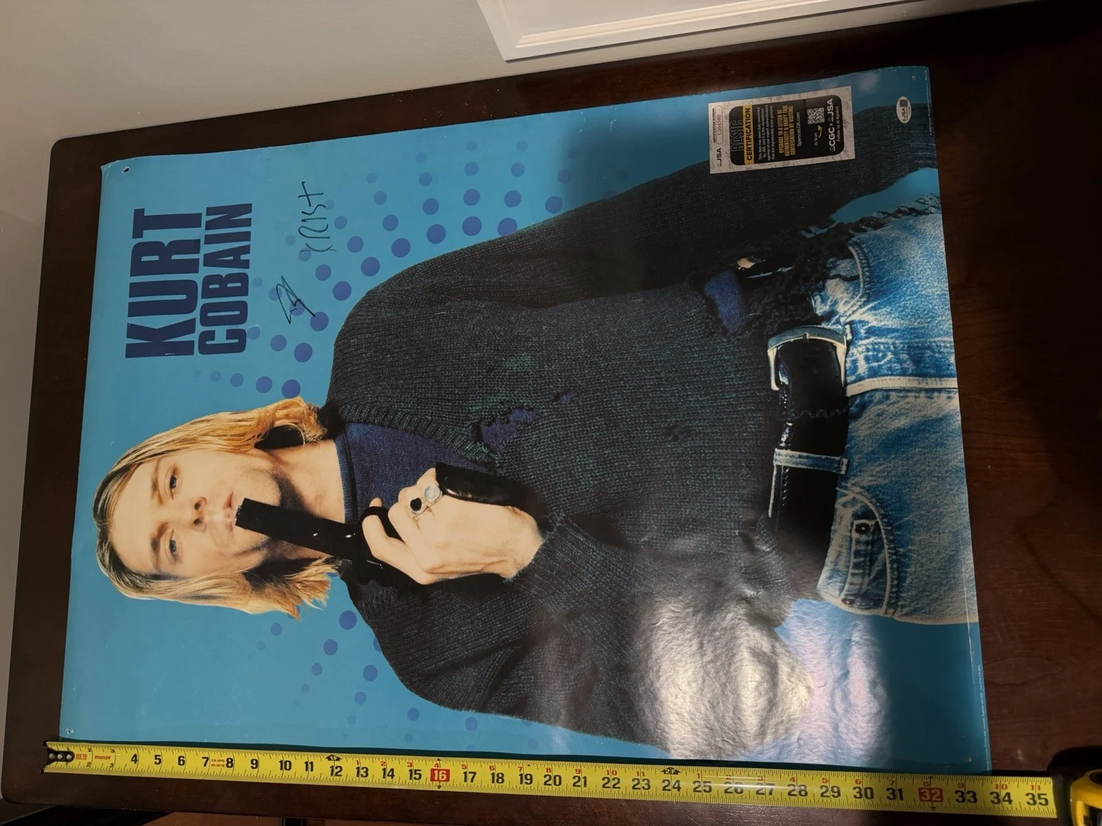 Original Nirvana Poster Signed by Dave Grohl and Krist Novoselic Autographed, image 4