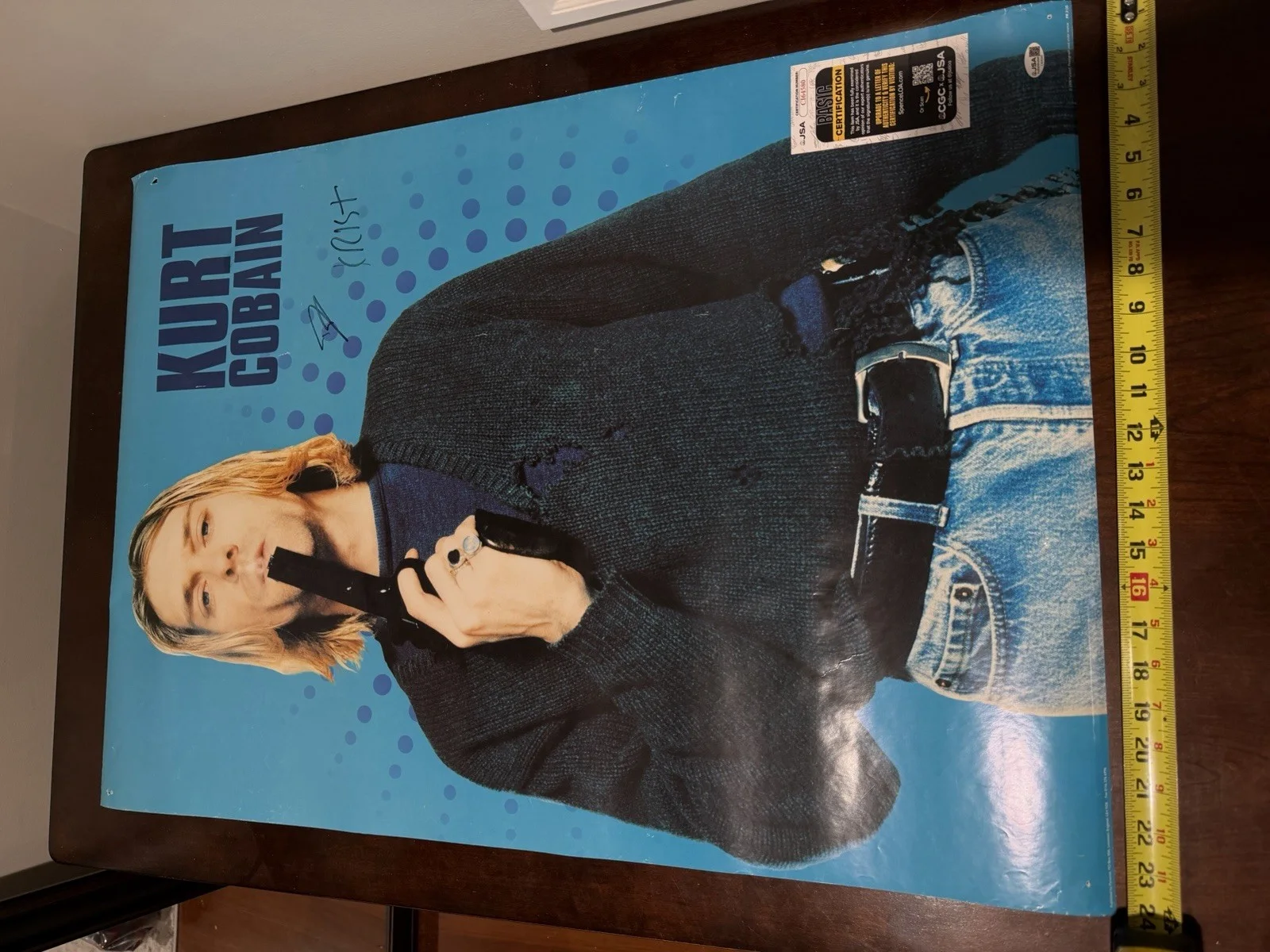 Original Nirvana Poster Signed by Dave Grohl and Krist Novoselic Autographed, image 5