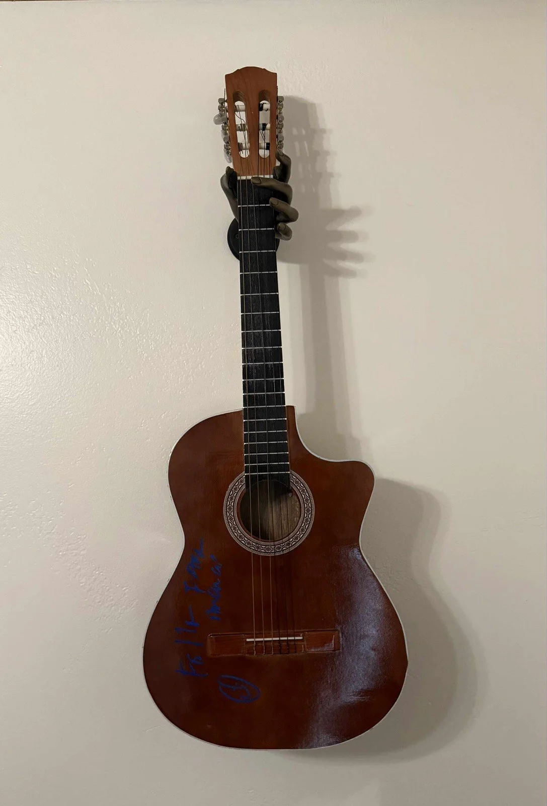 Juan Calleros, Fher Olvera, Sergio Vallin — Mana Band Autograph Acoustic Guitar - Fher Olvera