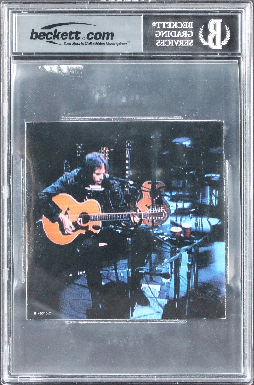 Neil Young — Neil Young Authentic Signed Unplugged Cd Cover Auto Graded Gem 10! BAS Slabbed, image 2