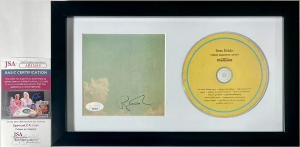 Ben Folds — Ben Folds Signed What Matters Most CD Insert Framed Display Autograph JSA COA