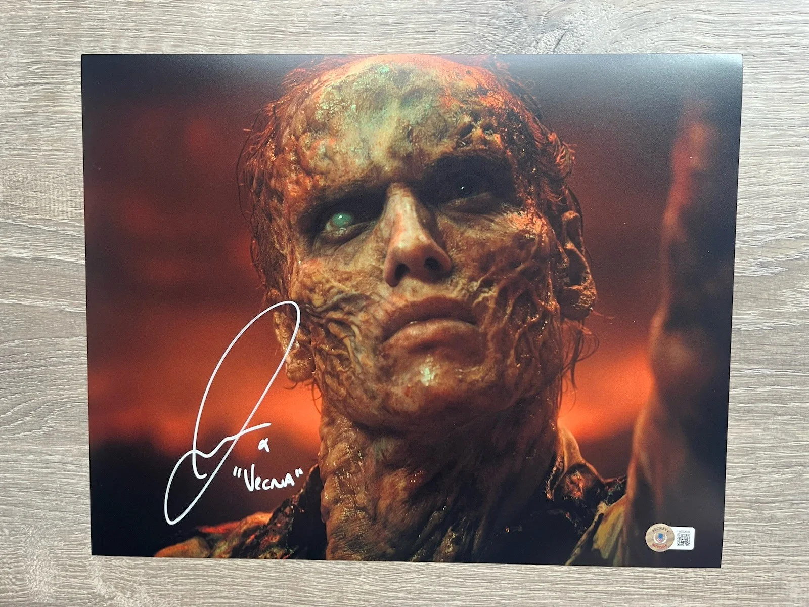 Jamie Campbell Bower — Jamie Campbell Bower Signed Vecna 11x14 Photo Beckett COA Stranger Things 001, image 2