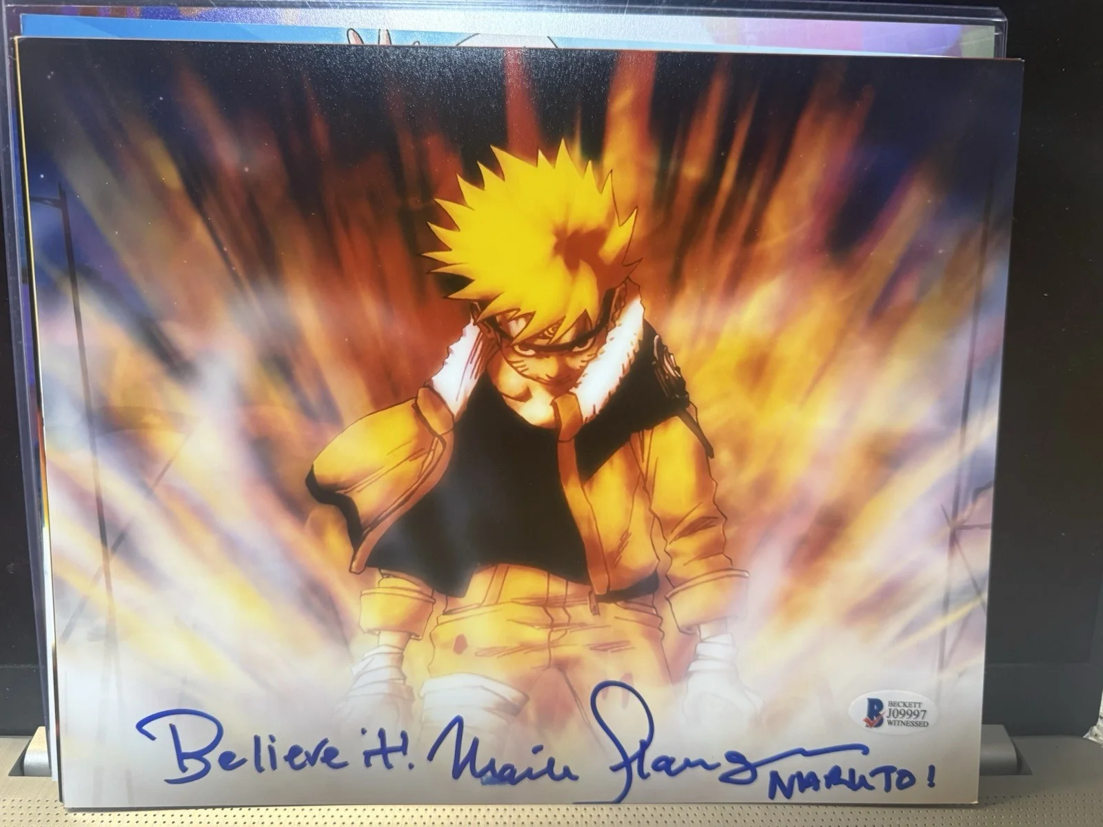 MAILE FLANAGAN — MAILE FLANAGAN SIGNED NARUTO UZUMAKI 8X10 PHOTO RASENGAN AUTOGRAPH BECKETT COA C