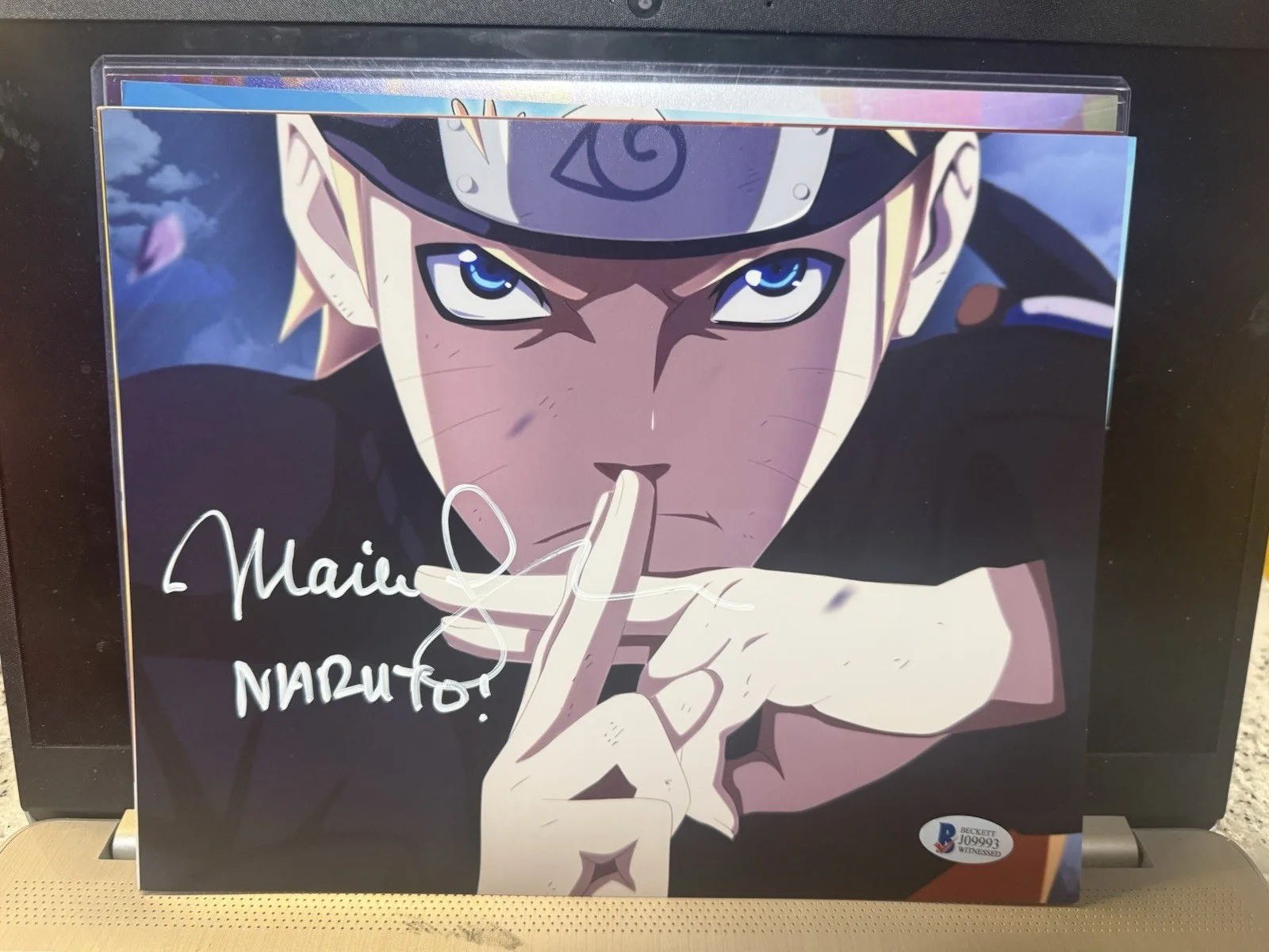 MAILE FLANAGAN — MAILE FLANAGAN SIGNED NARUTO UZUMAKI 8X10 PHOTO RASENGAN AUTOGRAPH BECKETT COA B