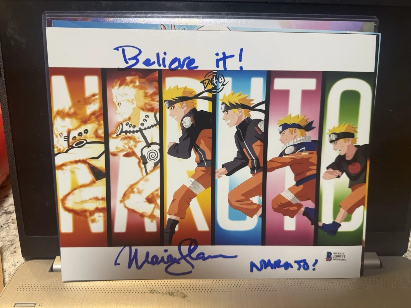 MAILE FLANAGAN — MAILE FLANAGAN SIGNED NARUTO UZUMAKI 8X10 PHOTO RASENGAN AUTOGRAPH BECKETT COA E