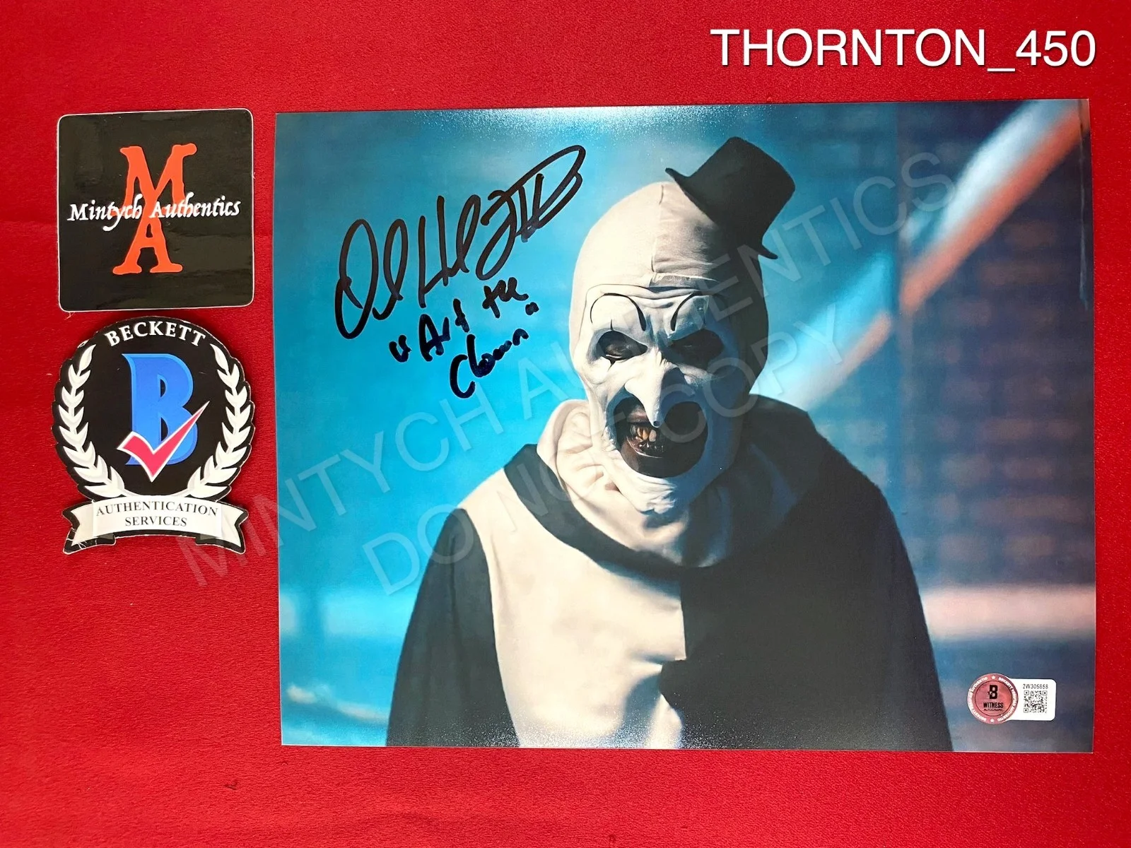 David Howard Thornton — David Howard Thornton Terrifier 2 signed 8x10 photo Art the Clown Beckett horror