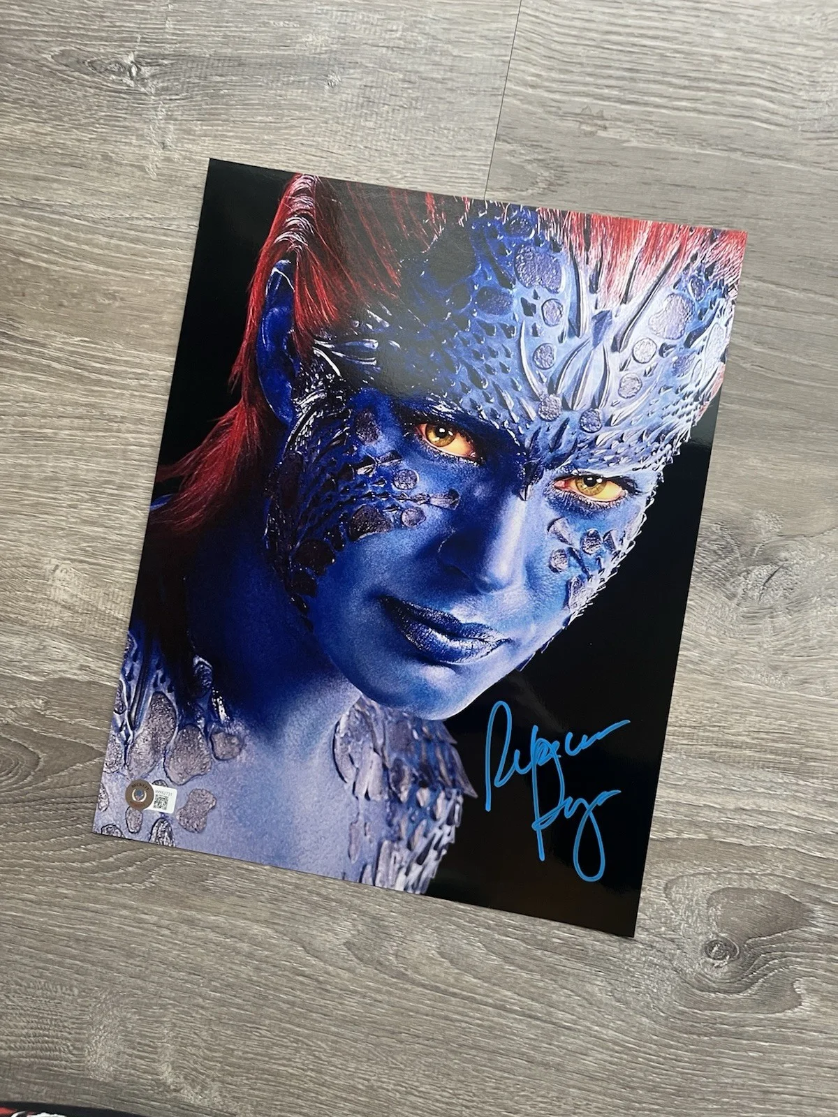 Rebecca Romijn — Rebecca Romijn Signed Mystique Metallic 11x14 Photo Beckett COA X-Men Marvel, изображение 5