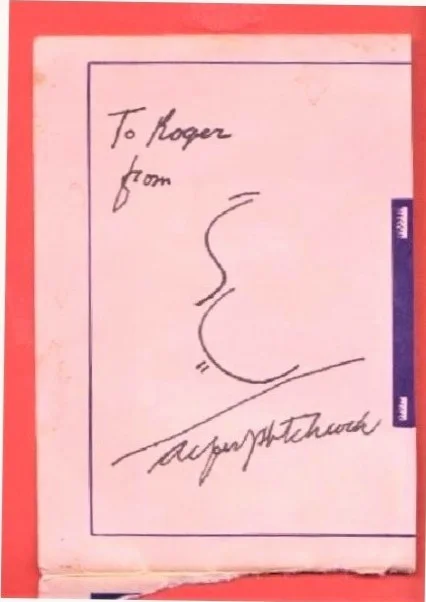 Alfred Hitchcock — Alfred Hitchcock Autograph Signed Self-Caricature Birds & Psycho Framed display!, image 4