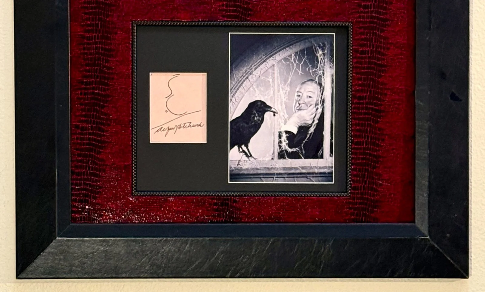 Alfred Hitchcock — Alfred Hitchcock Autograph Signed Self-Caricature Birds & Psycho Framed display!, image 5
