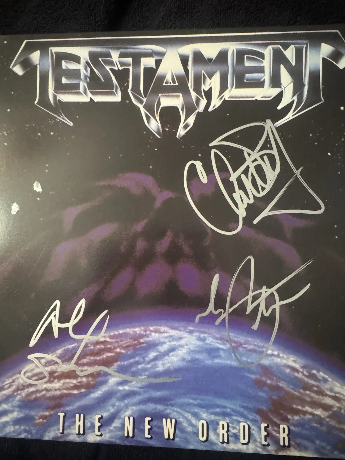 Testament Band SIGNED AUTOGRAPHED The New Order Vinyl Album LP Record JSA COA, изображение 2