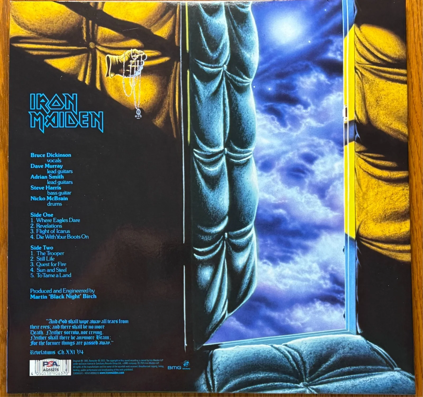 IRON MAIDEN SIGNED PIECE OF MIND LP BRUCE DICKINSON NICKO MCBRAIN PSA/DNA CERT, изображение 3